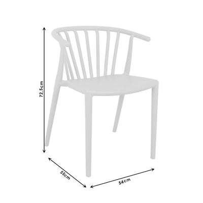Scaun Zelma, Alb, 55x53x73 cm, foto produs