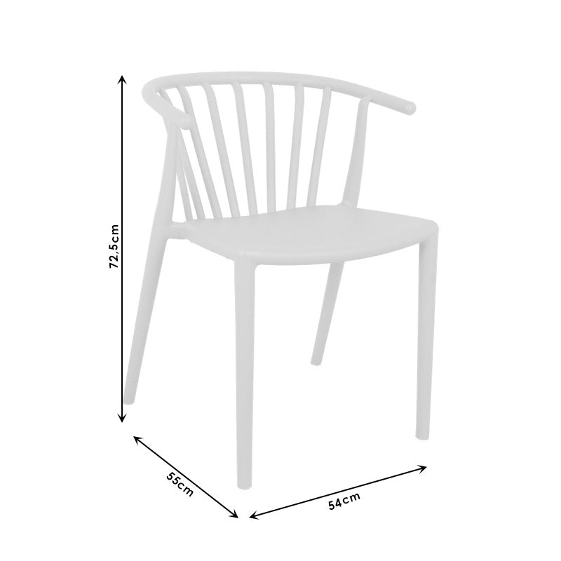 Scaun Zelma, Alb, 55x53x73 cm, foto produs