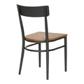 Scaun Zerca, Gri Închis, Structura Lemn de Cauciuc, Natural, 49x44x82 cm, detaliu produs