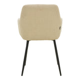 Scaun Zerfia, Stofa, 43x60x85 cm - Bej