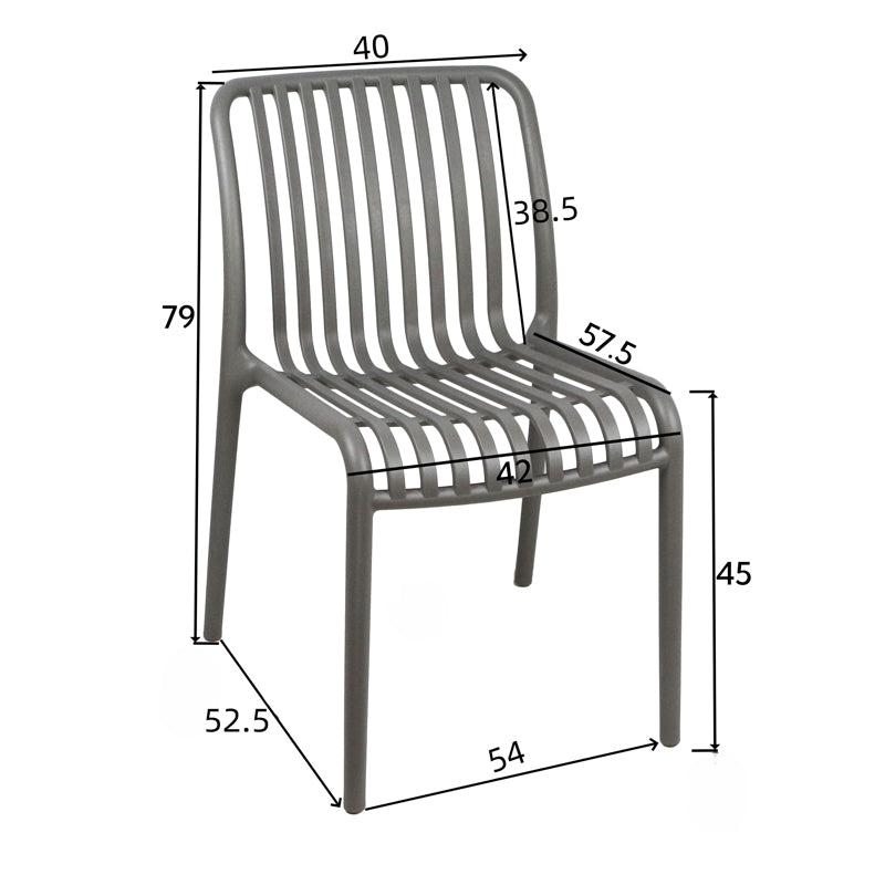 Scaun Zoi ton, Diverse culori, 42x58x79 cm - Alb
