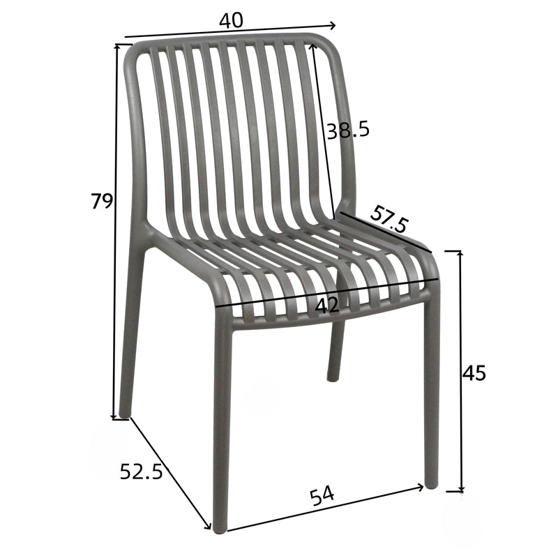 Scaun Zoi ton, Diverse culori, 42x58x79 cm - Gri Inchis