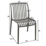 Scaun Zoi ton, Diverse culori, 42x58x79 cm - Gri Inchis
