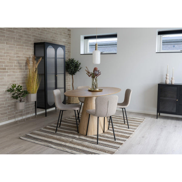 Scaune de dining Halden, Bej - Gri Deschis, 44x81x52 cm