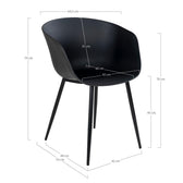 Scaune Roma, 2 Piese, 55x79x53 cm