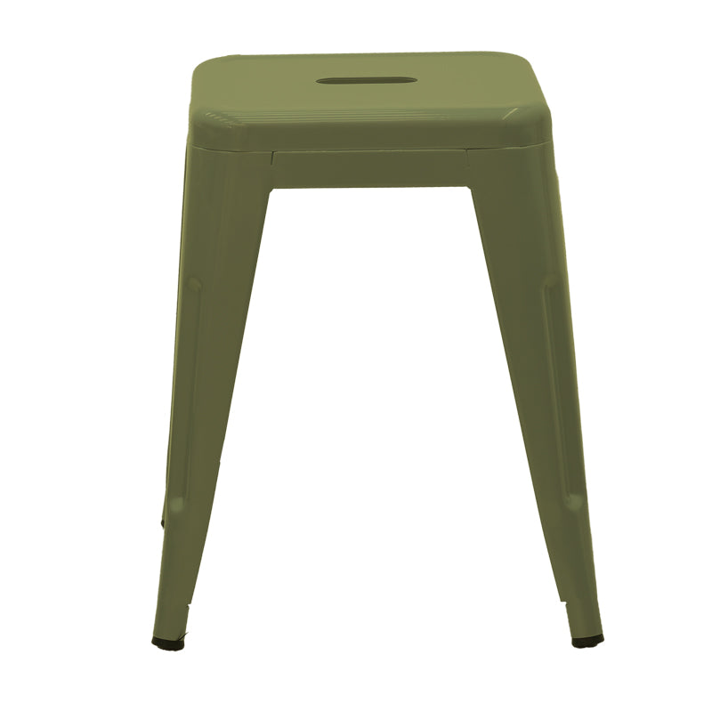 Scaunel cu suport Utopia, Industrial, Metal, Verde, 30x30x45 cm