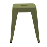 Scaunel cu suport Utopia, Industrial, Metal, Verde, 30x30x45 cm