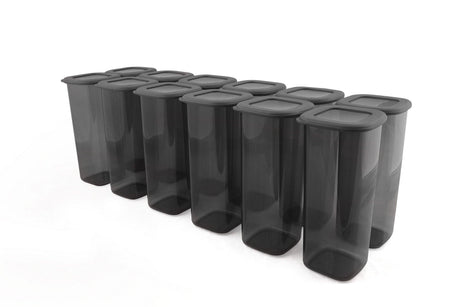 Set 12 cutii verticale, Gri, 25x11 cm