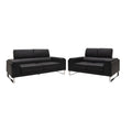 canapea Set 2 canapele cu 2 locuri Shea Negru 198x80x87 cm