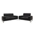 canapea Set 2 canapele cu 2 locuri Shea Negru 198x80x87 cm