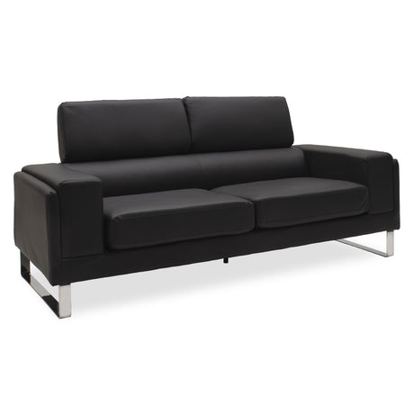 Set 2 canapele cu 2 locuri Shea, Negru, 198x80x87 cm
