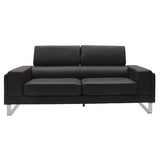 Set 2 canapele cu 2 locuri Shea, Negru, 198x80x87 cm