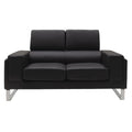 Set 2 canapele cu 2 locuri Shea, Negru, 198x80x87 cm, foto produs 8