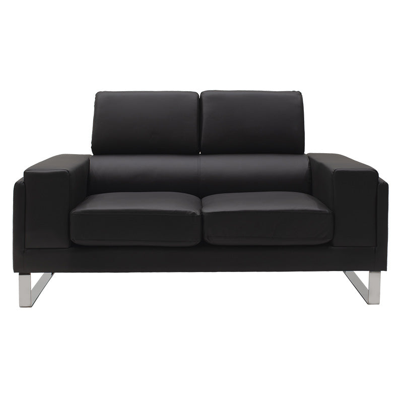 Set 2 canapele cu 2 locuri Shea, Negru, 198x80x87 cm