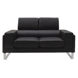Set 2 canapele cu 2 locuri Shea, Negru, 198x80x87 cm
