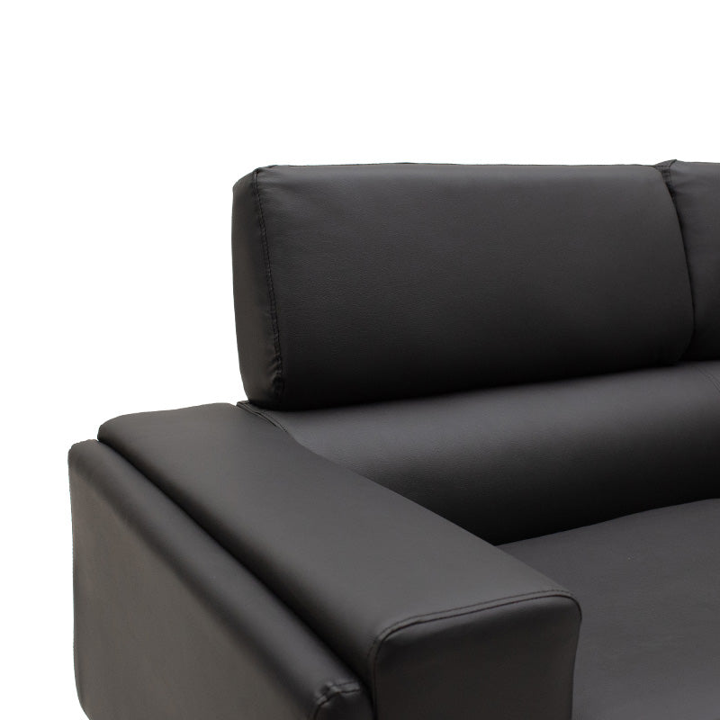 Set 2 canapele cu 2 locuri Shea, Negru, 198x80x87 cm