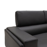Set 2 canapele cu 2 locuri Shea, Negru, 198x80x87 cm