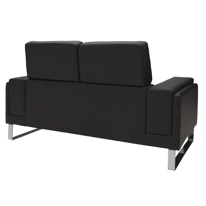 Set 2 canapele cu 2 locuri Shea, Negru, 198x80x87 cm