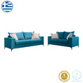 canapea Set 2 canapele cu 2 locuri Verona x2 Albastru 225x93x100 cm