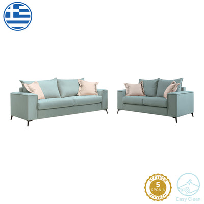canapea Set 2 canapele cu 2 locuri Verona x2 Verde deschis 225x93x100 cm