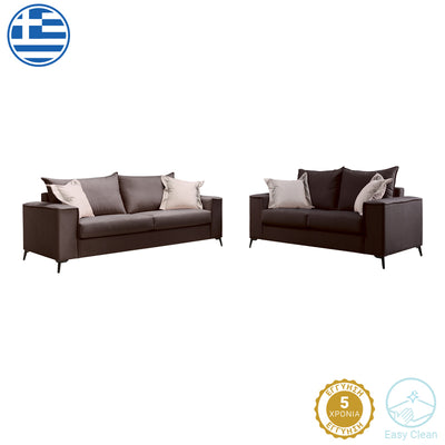 canapea Set 2 canapele cu 2 locuri Verona x2 Gri inchis 225x93x100 cm