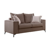 Set 2 canapele cu 2 locuri Verona x2 Latte, Maro, 225x93x100 cm, foto produs