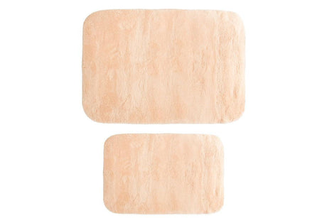Set 2 covorașe baie PWC-0055 microfibre, Roz, 90x60 cm