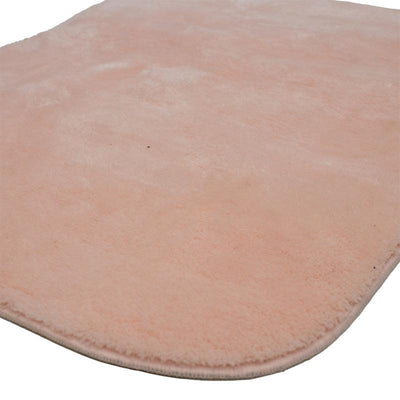 Set 2 covorașe baie PWC-0055 microfibre, Roz, 90x60 cm, detaliu produs