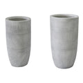 Jardiniere Set 2 Ghivece Ceramice Negani, Gri Deschis, Ceramică, Compacte - Transformă-ți casa cu stil!