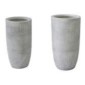 Jardiniere Set 2 Ghivece Ceramice Negani, Gri Deschis, Ceramică, Compacte - Transformă-ți casa cu stil!