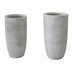 Jardiniere Set 2 Ghivece Ceramice Negani, Gri Deschis, Ceramică, Compacte - Transformă-ți casa cu stil!