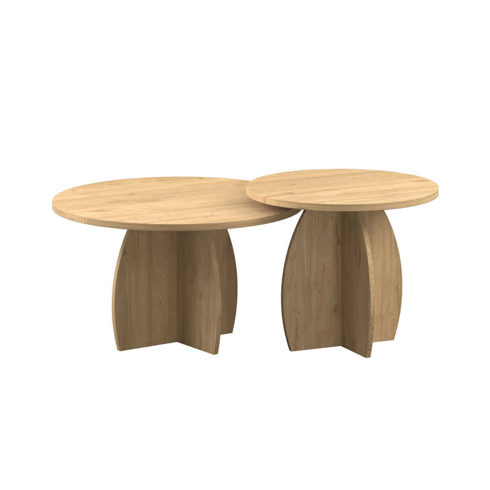 Set 2 Masute Cafea Adore Bohem, Stejar, 100x50x100 cm
