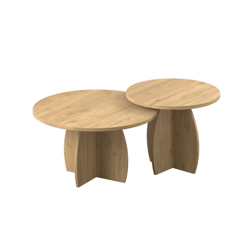 Set 2 Masute Cafea Adore Bohem, Stejar, 100x50x100 cm