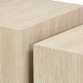 Set 2 masute de cafea Coffina din MDF, efect travertin, imagine produs 6, MDF, lemn, PP, pentru living