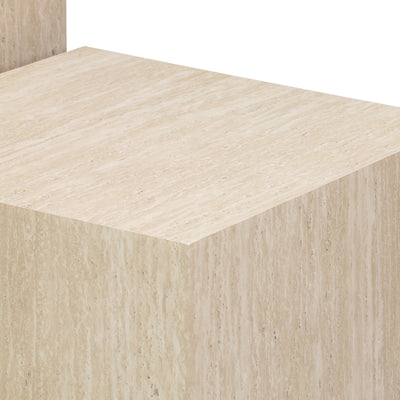Set 2 masute de cafea Coffina din MDF, efect travertin, imagine produs 7, MDF, lemn, PP, pentru living
