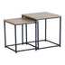 Set 2 masute de cafea din MDF, efect marmura neagra, cadru metalic negru, imagine principală, MDF, metal, pentru living