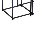 Set 2 masute de cafea din MDF, efect marmura neagra, cadru metalic negru, detaliu finisaj, MDF, metal, pentru living