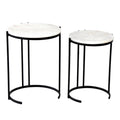 masuta de cafea Set 2 masute laterale Luxere Negru 40x40x54 cm