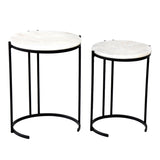Set 2 masute laterale Luxere, Negru, 40x40x54 cm