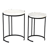 masuta de cafea Set 2 masute laterale Luxere Negru 40x40x54 cm