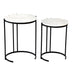 masuta de cafea Set 2 masute laterale Luxere Negru 40x40x54 cm
