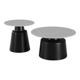 Mese de cafea Dualis, Set 2 piese, 70x70x38 cm - Gri