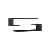 Set 2 rafturi de perete Eldo, Negru, 60x19x15 cm