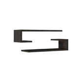 Set 2 rafturi de perete Eldo Negru 60x19x15 cm