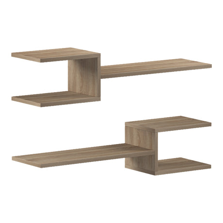 Set 2 rafturi de perete Sumpa, Sonoma, 65x20x18 cm