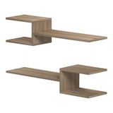 Set 2 rafturi de perete Sumpa, 65x20x18 cm - Sonoma