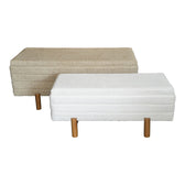Set 2 tabureti cu spatiu depozitare Cindy Bej 110x50x49 cm