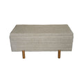 Set 2 tabureti cu spatiu depozitare Cindy, Bej, 110x50x49 cm, imagine suplimentara