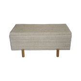 Set 2 tabureti cu spatiu depozitare Cindy, Bej, 110x50x49 cm, imagine suplimentara