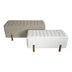 Set 2 tabureti cu spatiu depozitare Daph Bej 110x46x45 cm
